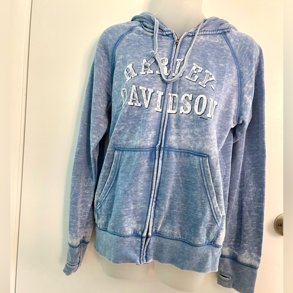 Blue Harley zip up